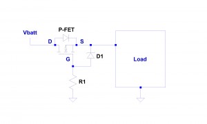 Figure 1 - Reverse Battery with P-FET