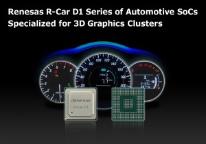 La serie R-Car D1 di Renesas per i quadri di strumentazione 3D è supportata dalle 170 aziende  del consorzio R-Car 
